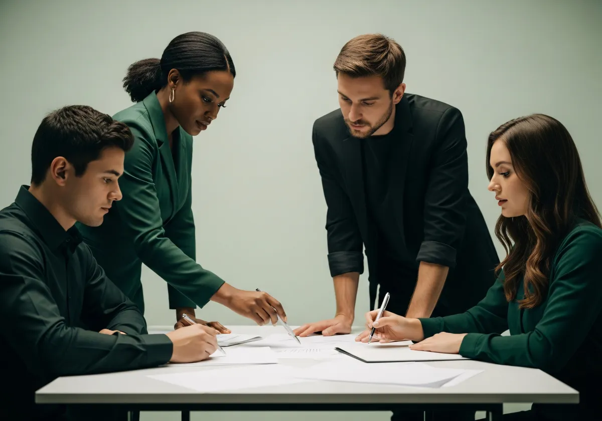 Equipe analisando dados de países